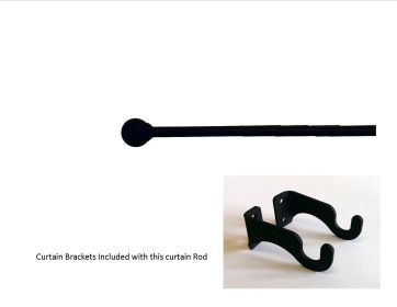 Ball Curtain Rod - SM (Hardware is INCLUDED) (Hardware is INCLUDED)